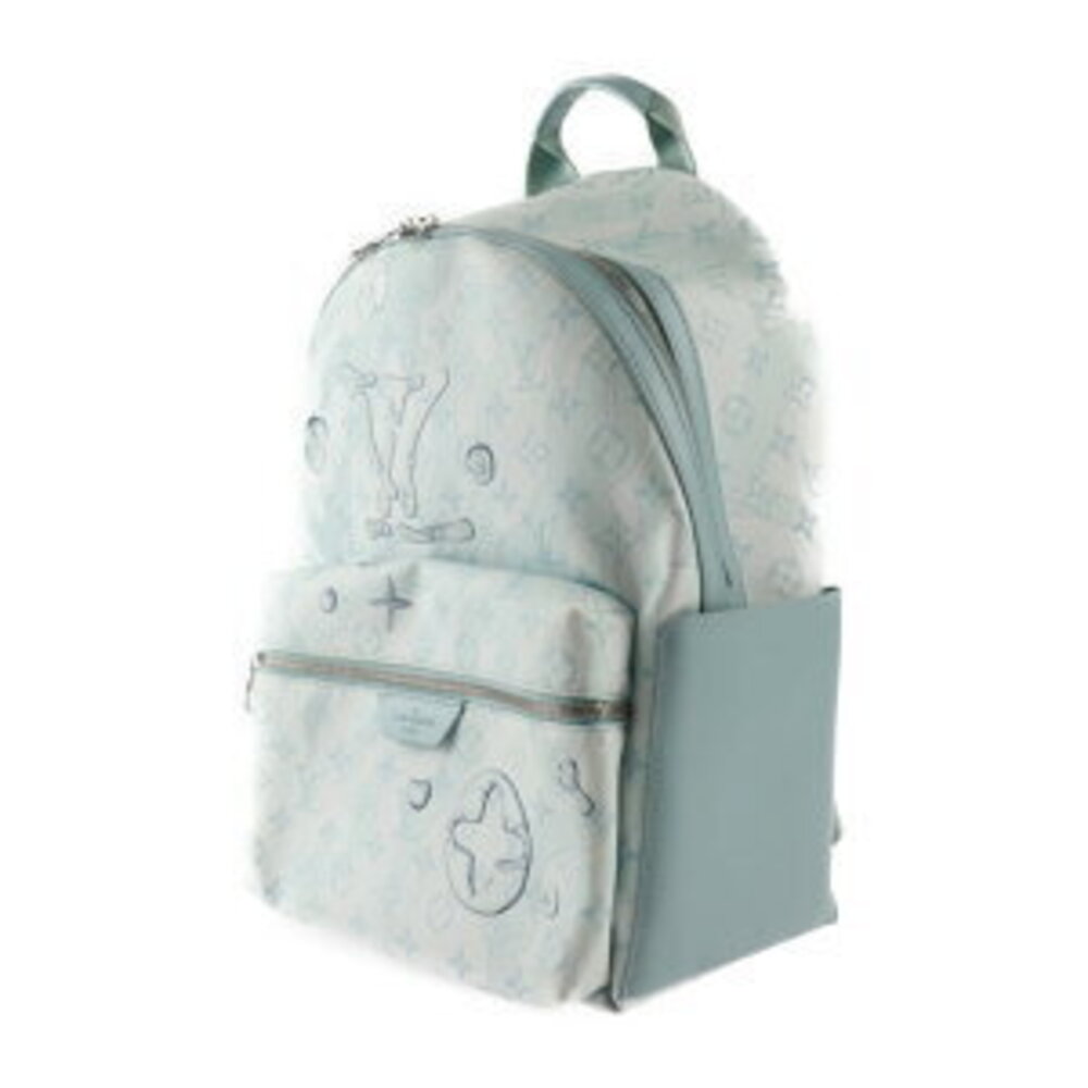Louis Vuitton Garden Leather Backpack Blue Discovery Daypack Aqua